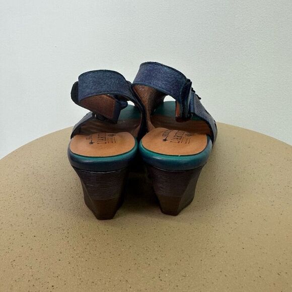 Spring Step L’Artiste Women’s Lovella Blum Blue Multi Leather Flower Appliqué L - Picture 10 of 15